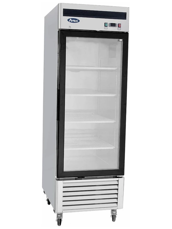 ATOSA MCF8701GR 27 inch single glass door stainless steel reach-in unit