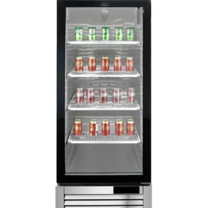 ATOSA MCF8705GR 27 inch single glass door stainless steel reach-in refrigerator